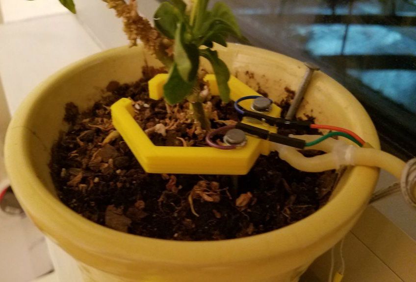 Soil Humidity Probe and Watering Enclosure