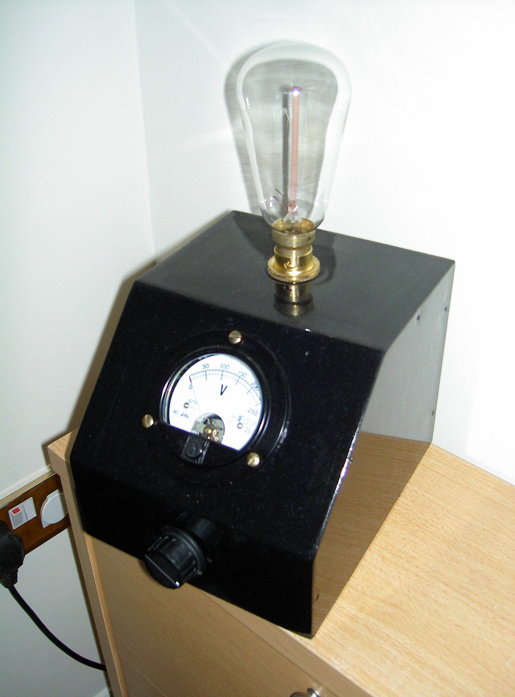 Mad Professor steampunk lamp with danger meter!!!
