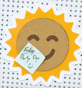 How to Make a Corky Sun Memo Board