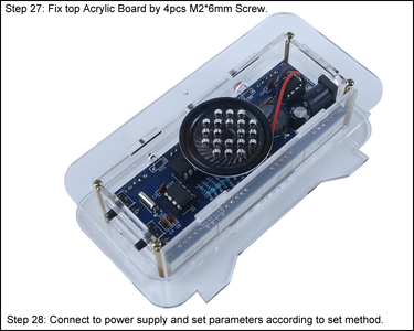 Fix Top Acrylic Board by 4pcs M2*6mm Screw