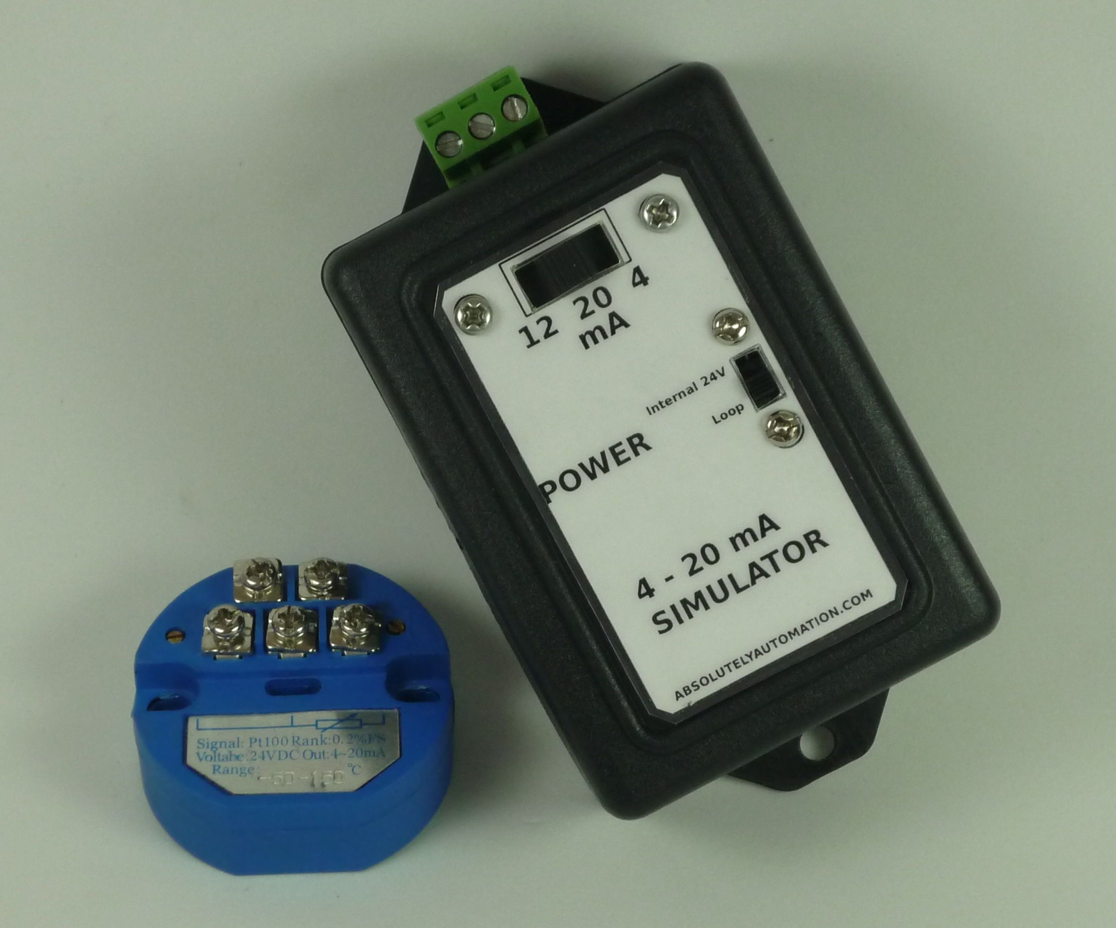 4-20 MA CURRENT LOOP SIMULATOR USING AN RTD PT100 TEMPERATURE TRANSMITTER