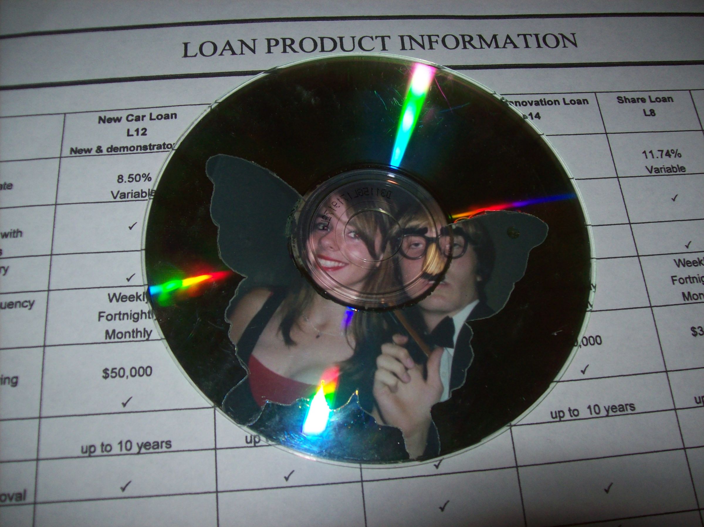 CD Butterfly photo frame