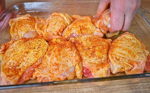 Season the Chicken Thighs First