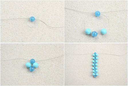 Make Beaded Pendant With Cat Eye and Turquoise