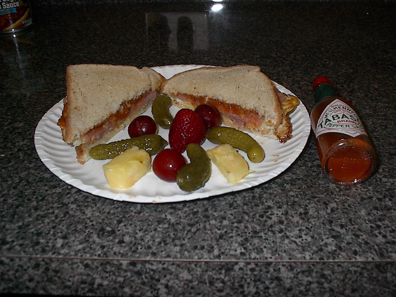 The No Shame Sandwich, or The Triple Fried Egg, Chutney, and Chili Sauce Sandwich