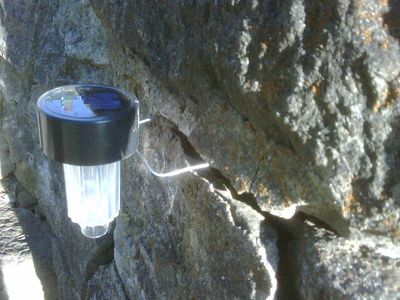 Light Up Rock Wall Stairwell, With Solar Lights : 5 Steps (with ...