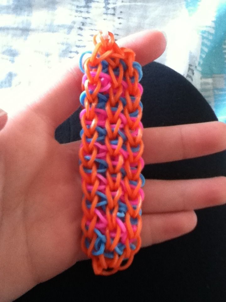 Rainbow Loom Triple Diagonal Stripe