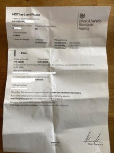 Test Ride and MOT Test