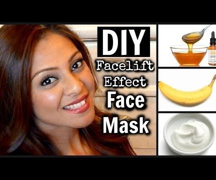 DIY Anti-Aging Facelift Facemask With 4 Ingredients │ Banana, Honey, Yogurt, & Oil
