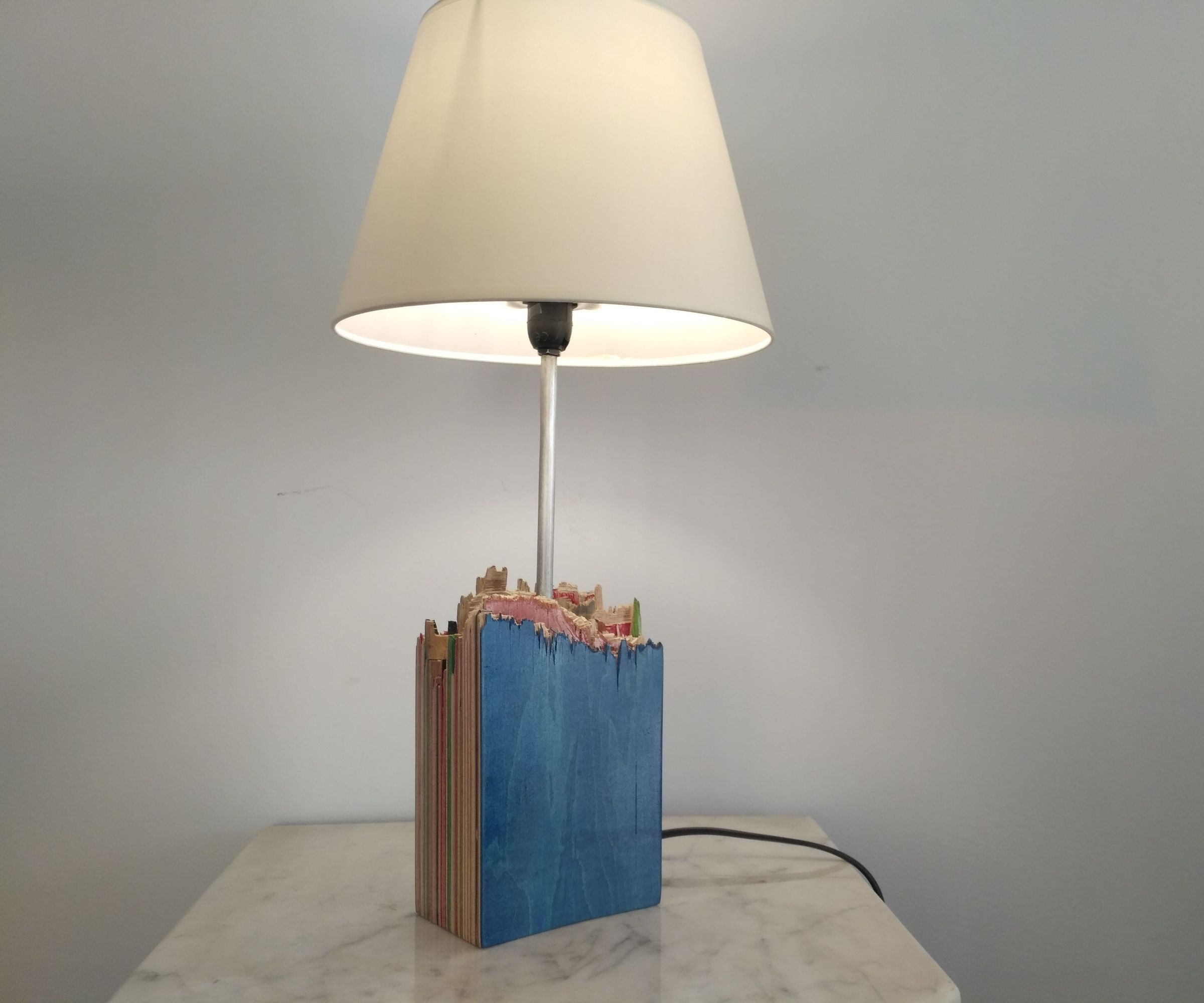 Recycled Skateboard Lamp