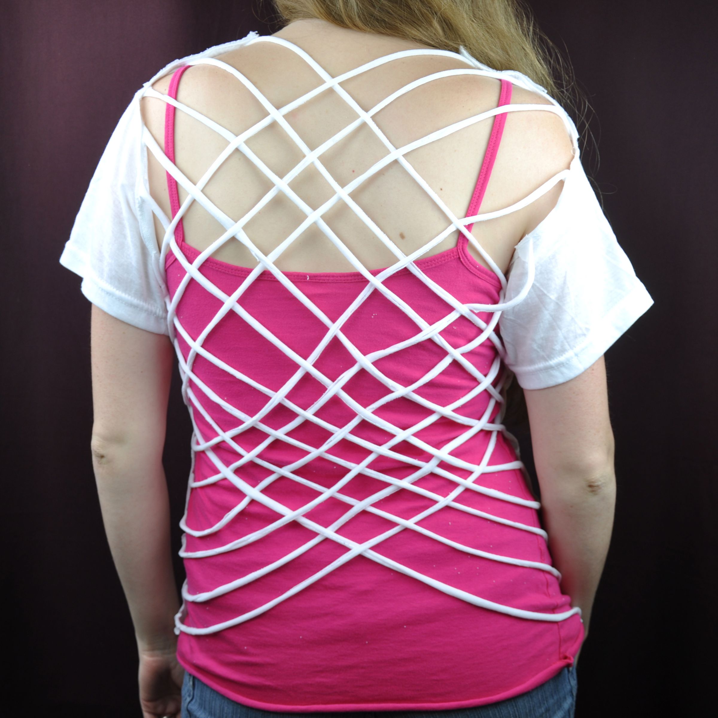 Woven Back T-Shirt Mod