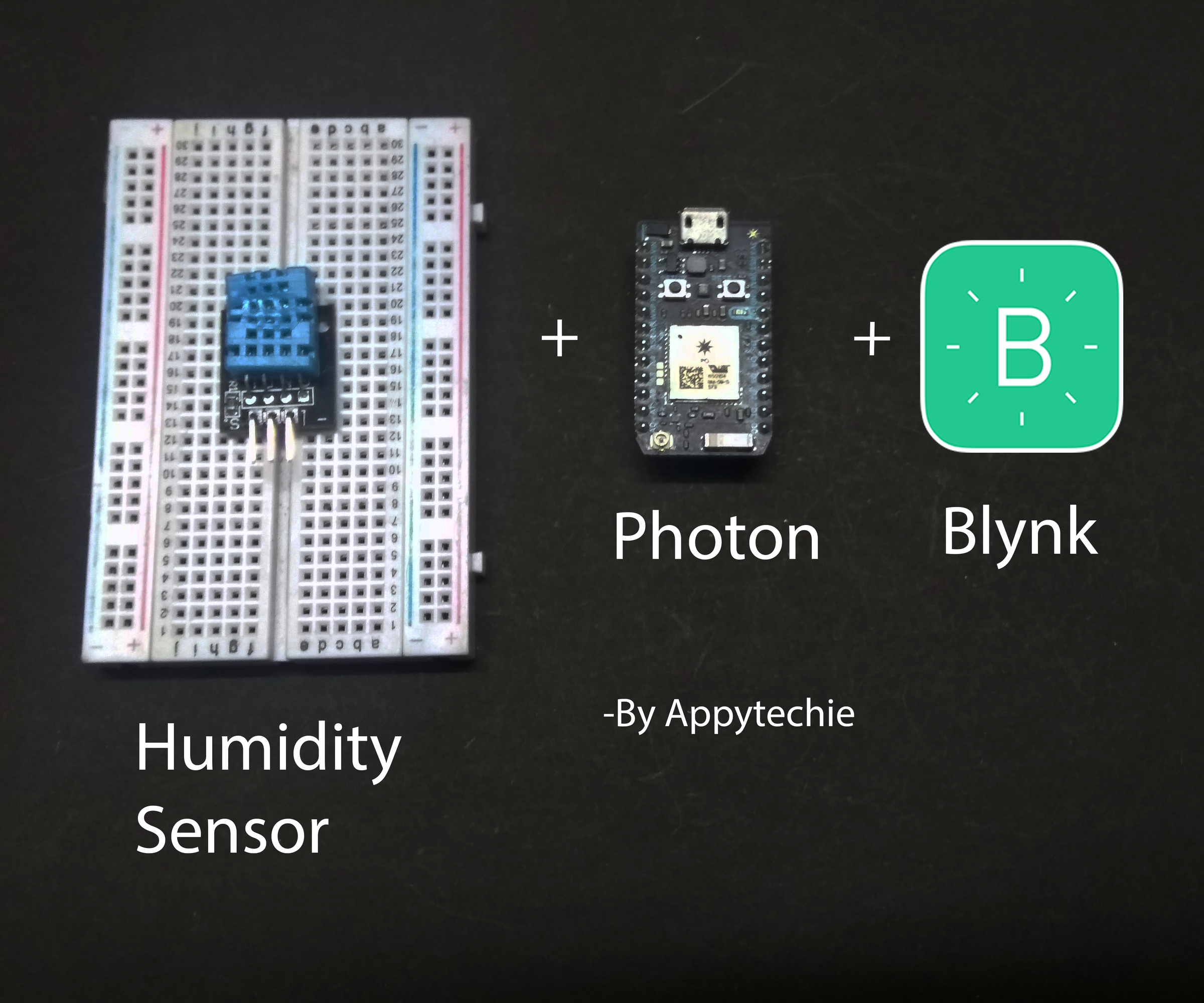 Photon:Displaying Values of DHT11 Using Blynk 