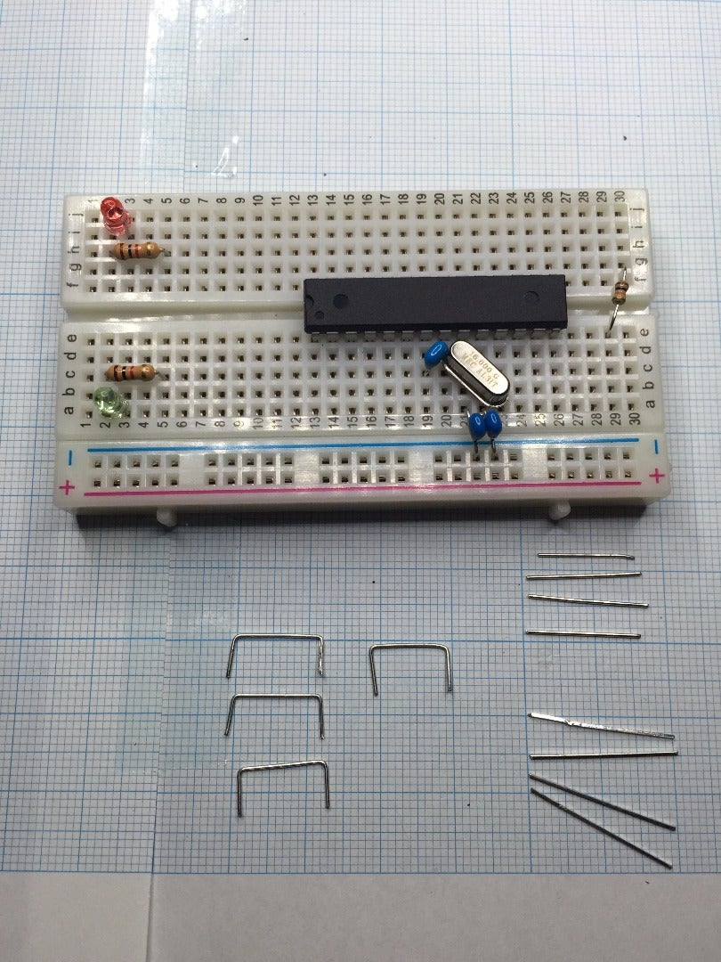 回路素子の足から作成したジャンパー（5ピン幅）