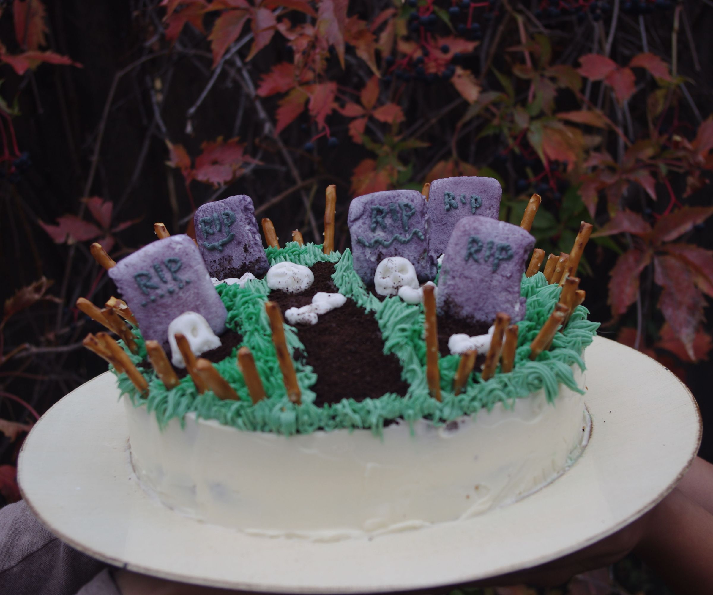 Haunted Cemetery Cake