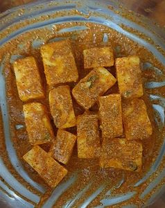 Mix and Coat the Cubes Well With the Marinate