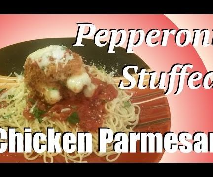 Pepperoni Stuffed Chicken Parmesan