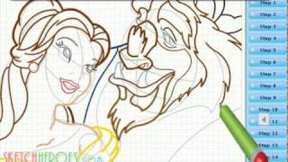 How to Draw Beauty and the Beast