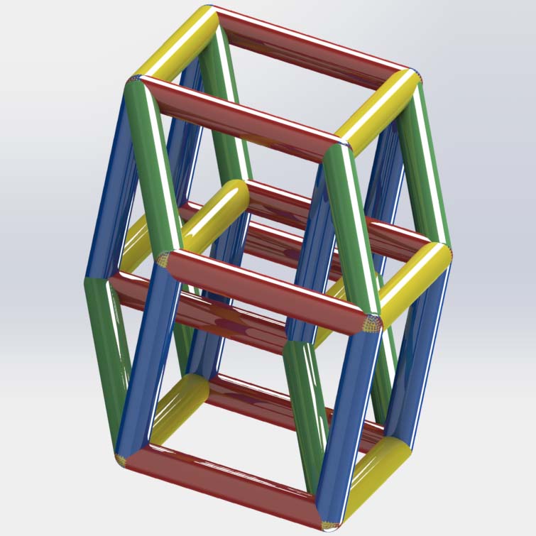 How to draw a 2-D representation of a X-Dimensional Cube