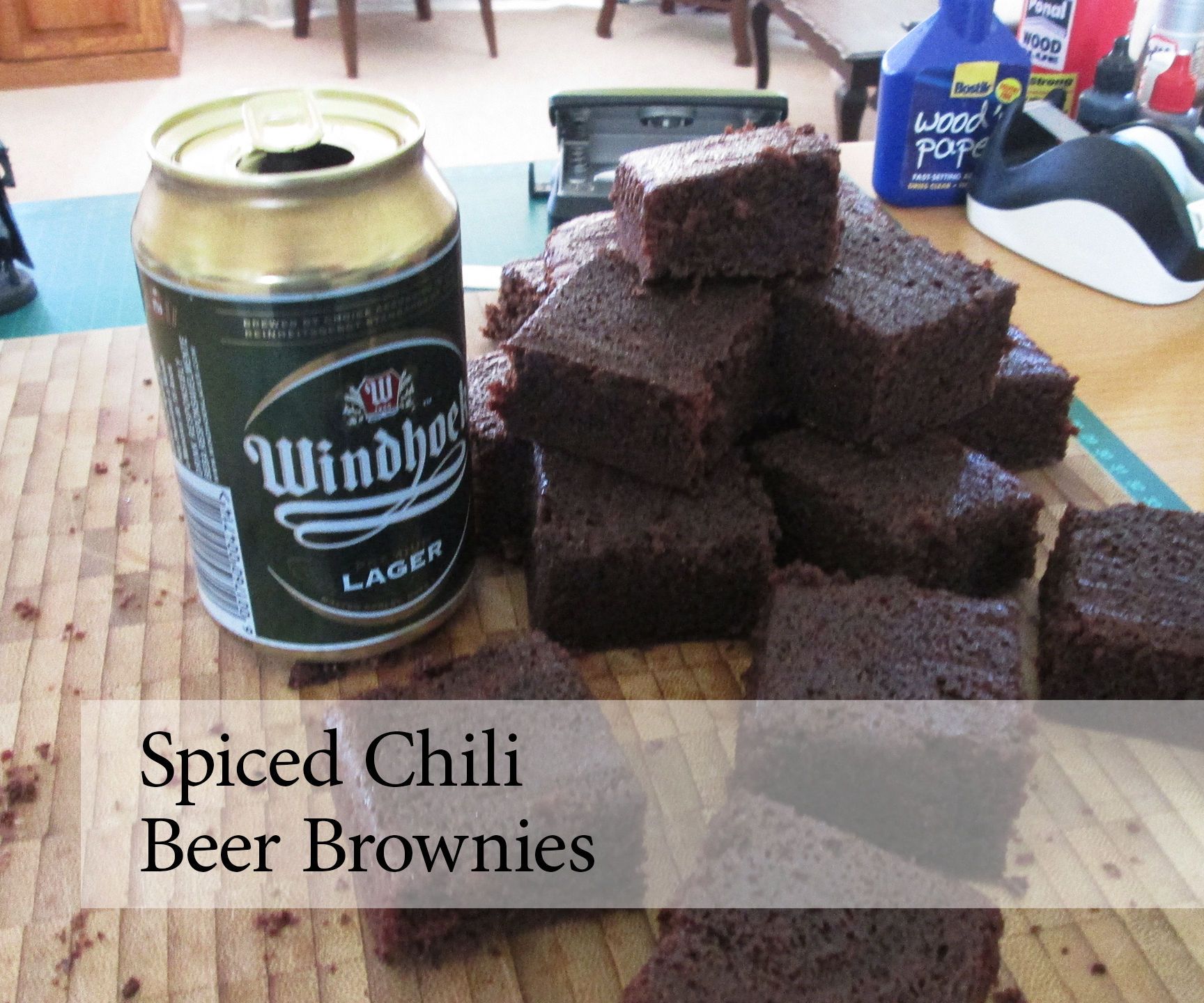 Spiced Chili Beer Brownies