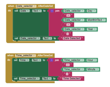 Code for Bus Pick Up Time, Date and Time