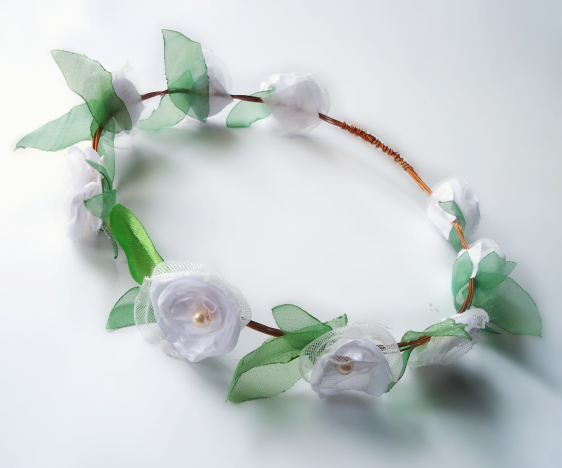  Dreamy Flowered Wire Tiara