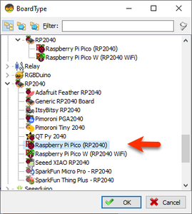 Start Visuino, and Select the Raspberry Pi Pico (RP2040) Board Type
