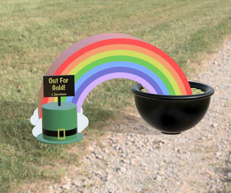 Rainbow & Leprechaun Scene & Figure