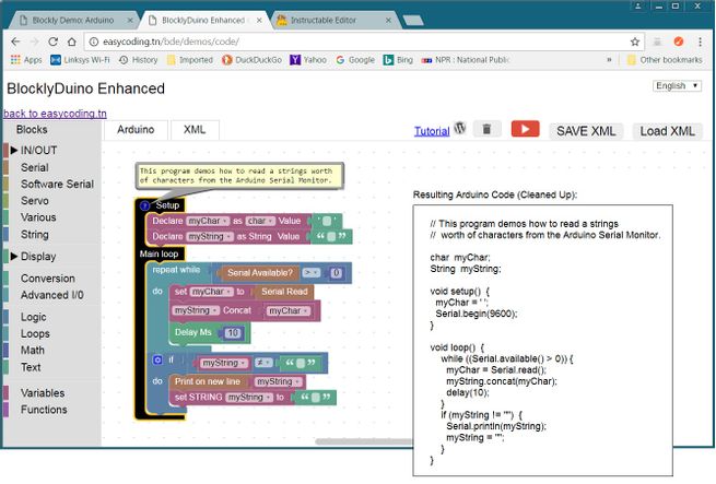 blockly@rduino: create code with blocks | arduino... Using BlocklyDuino to Create Arduino Sketches - an Easy Intro to the ...