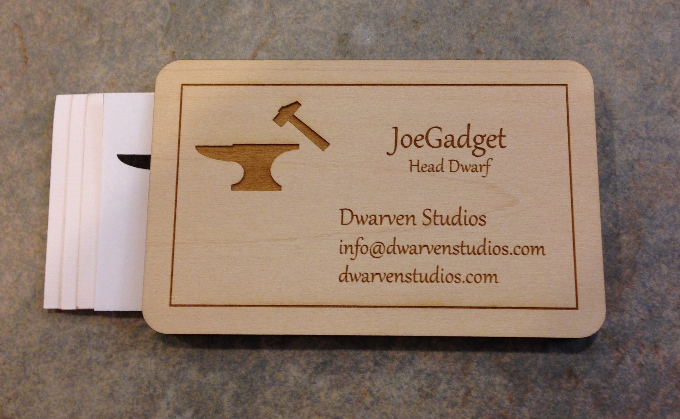 Wooden Business Card Holder