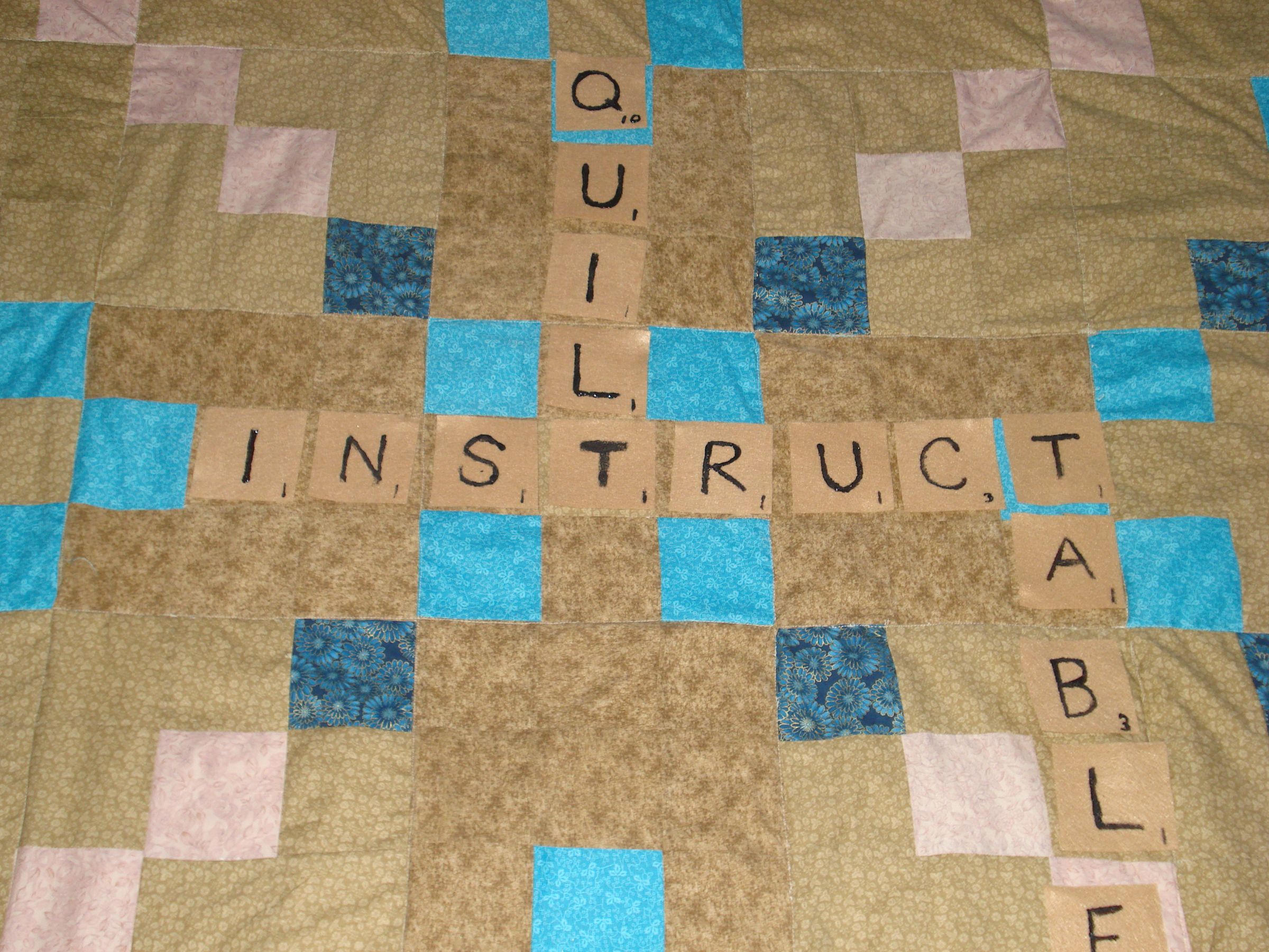 Word Game Lap Quilt