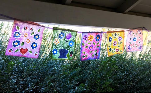 How to Make Batik Style Prayer Flags Using Glue