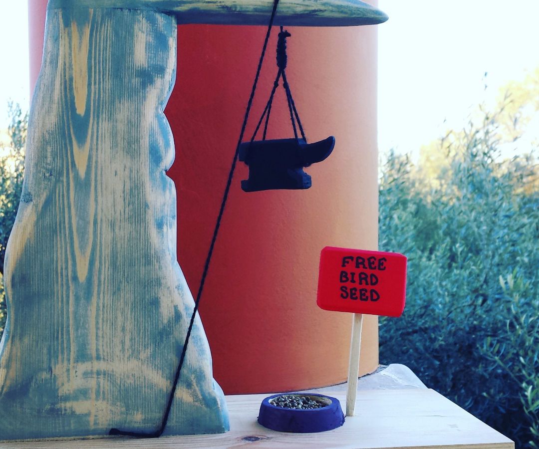 Coyote and Roadrunner Inspired Bird Feeder