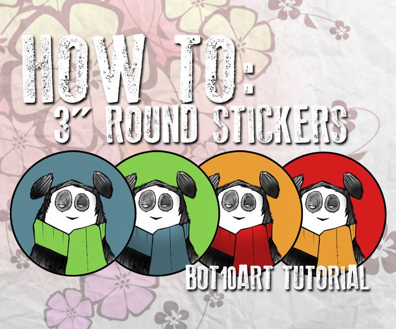 HOW TO: 3" ROUND PANDA STICKERS