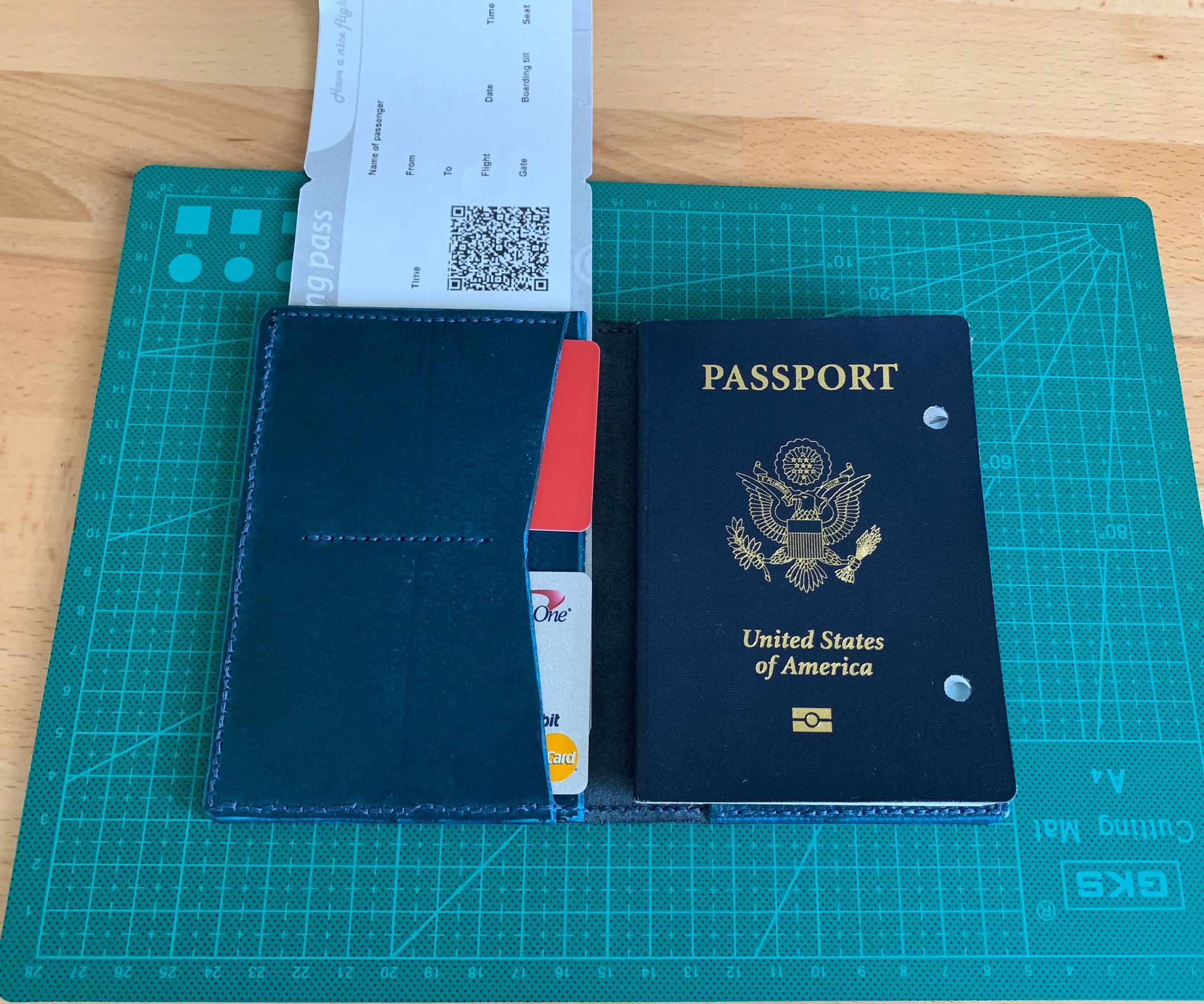 Simple Leather Passport Wallet