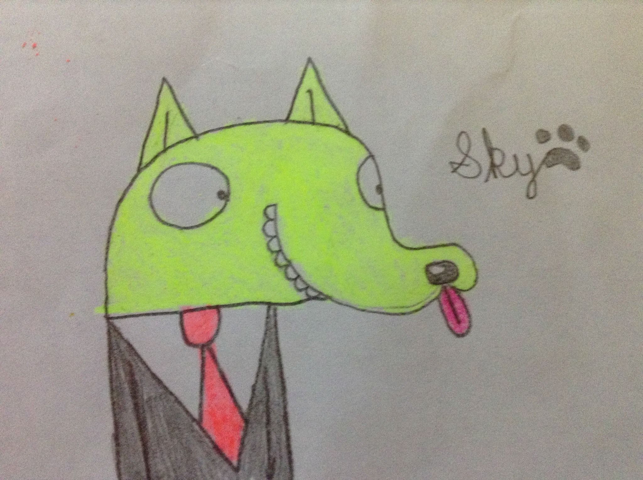 How to Draw Sky the Dog