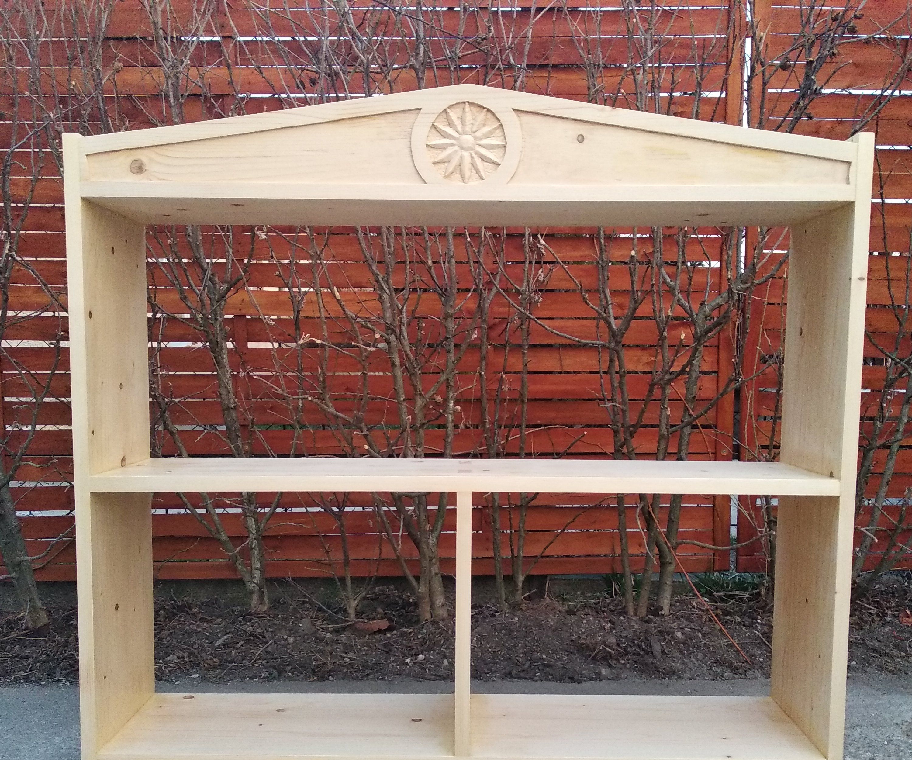 Bookshelf With Woodcarving