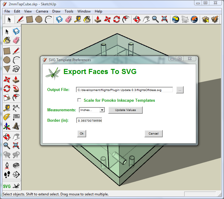 SketchUp, Inkscape, and Ponoko Laser Cutting