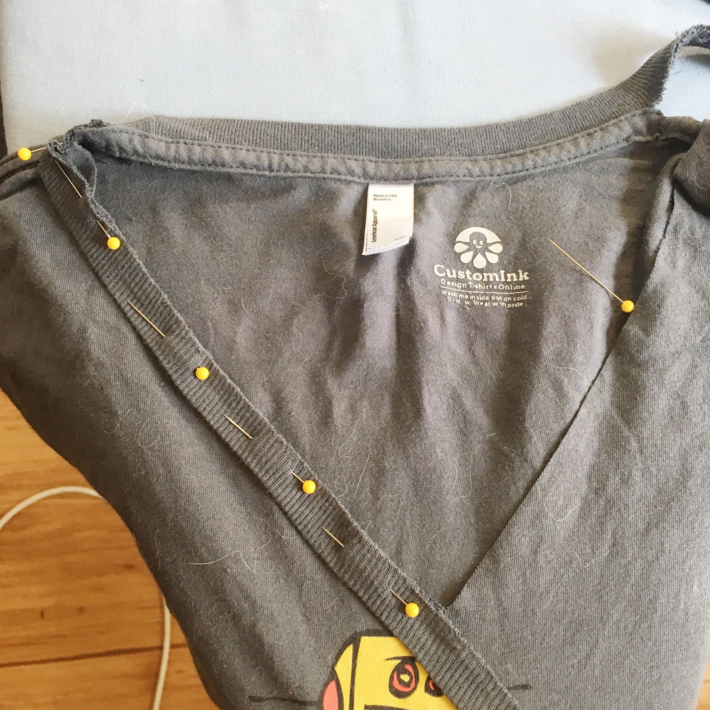 Turning a Crew Neck Into a VNeck 11 Steps (with Pictures