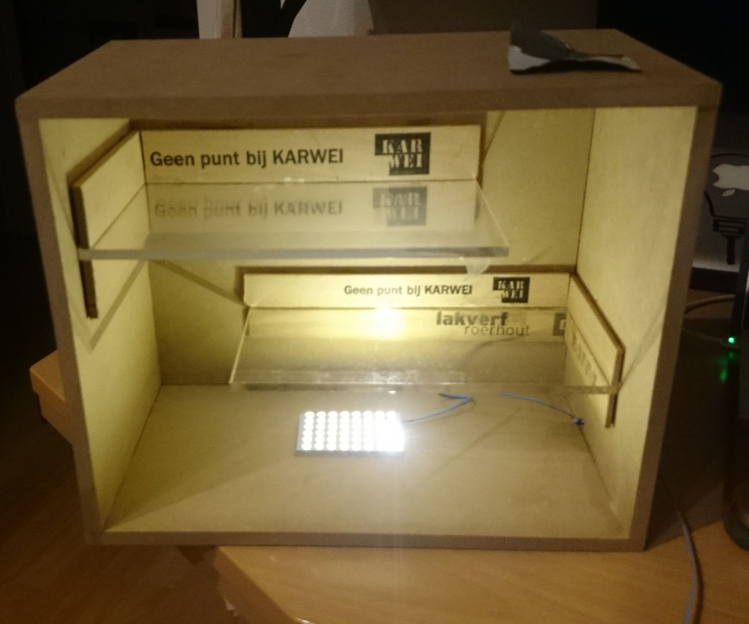 LED Verlicht Horloge Box