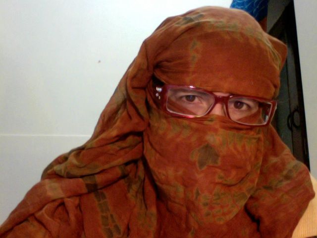 How to easily block sun, be modest, or a ninja with a scarf