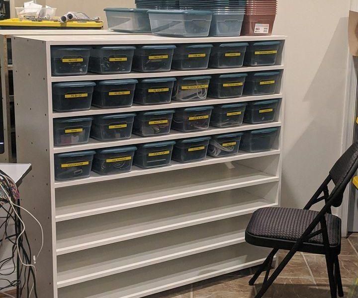Even Easier DIY 48-bin Shelf