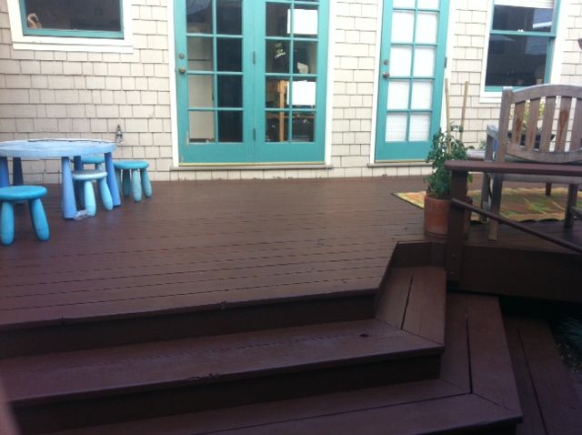 Staining the Deck