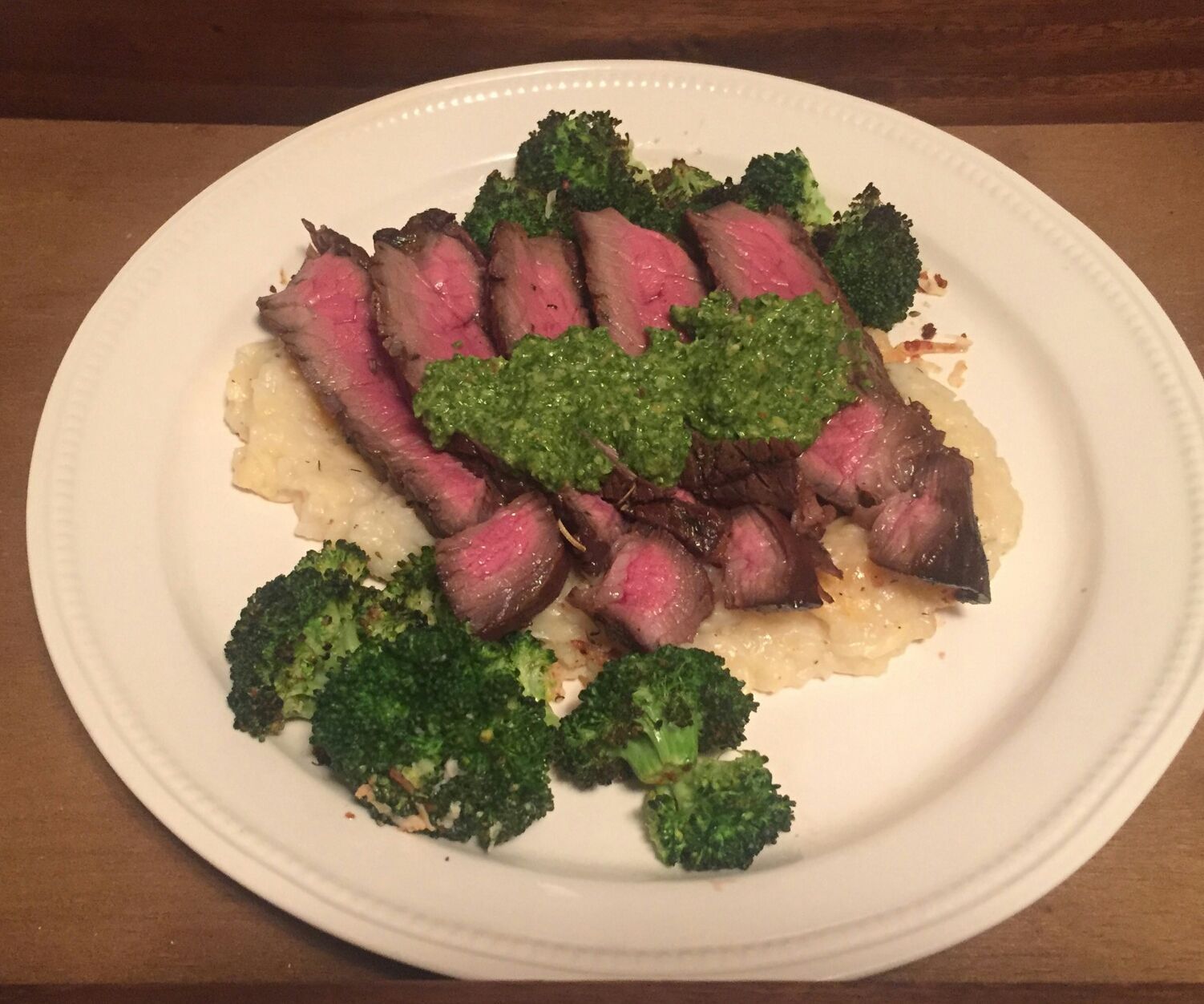 Balsamic Steak With Arugula Pesto