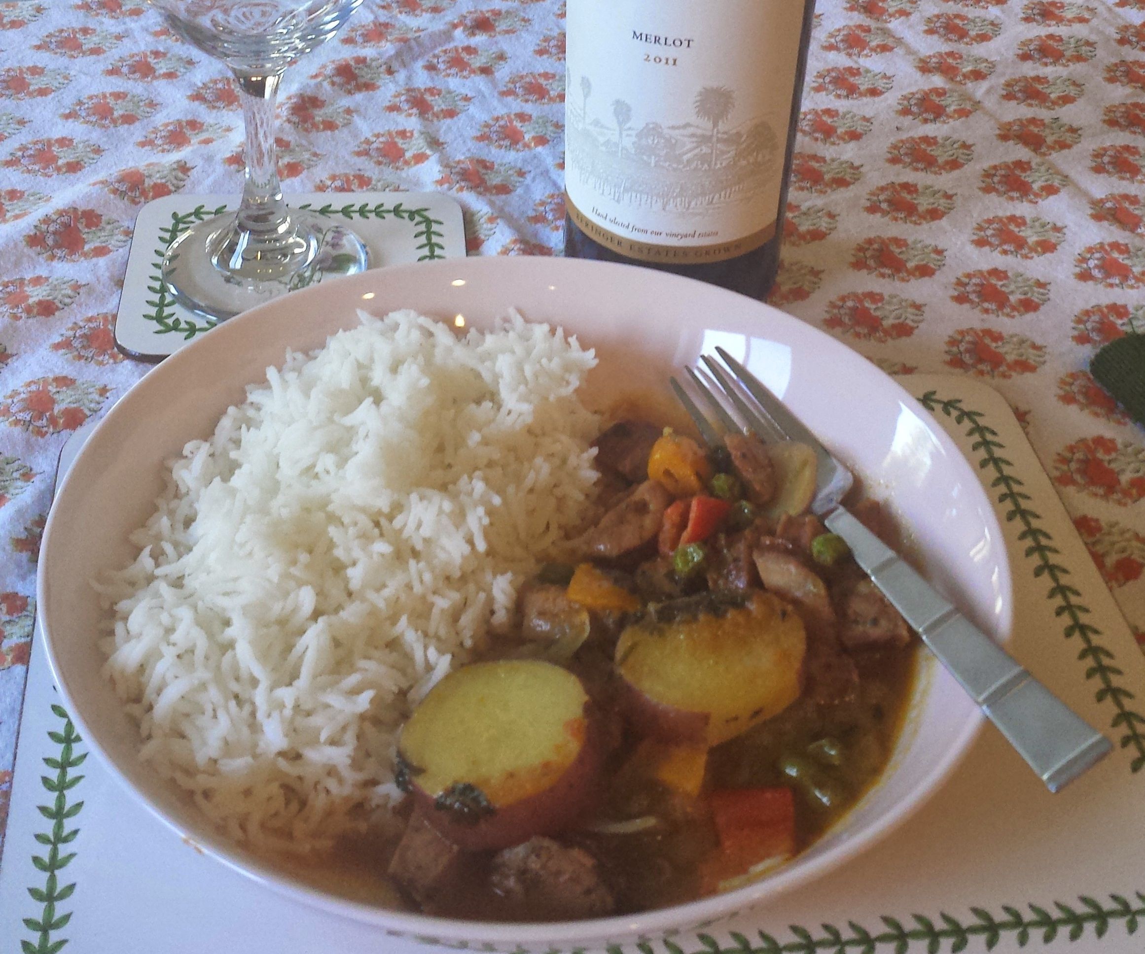 Chicken or Pork Sausage Curry