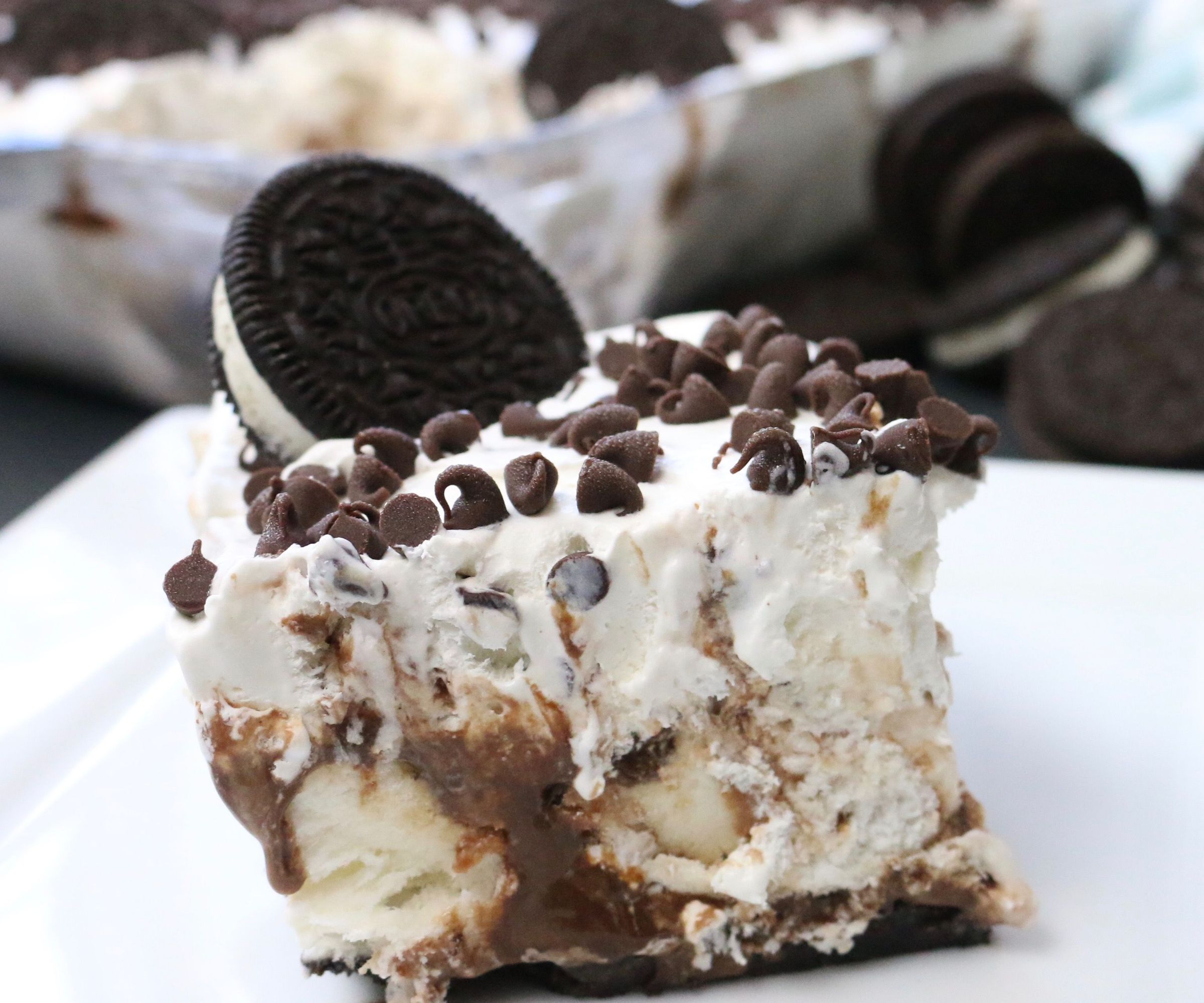 Hershey's Hot Fudge Oreo Ice Cream Cake