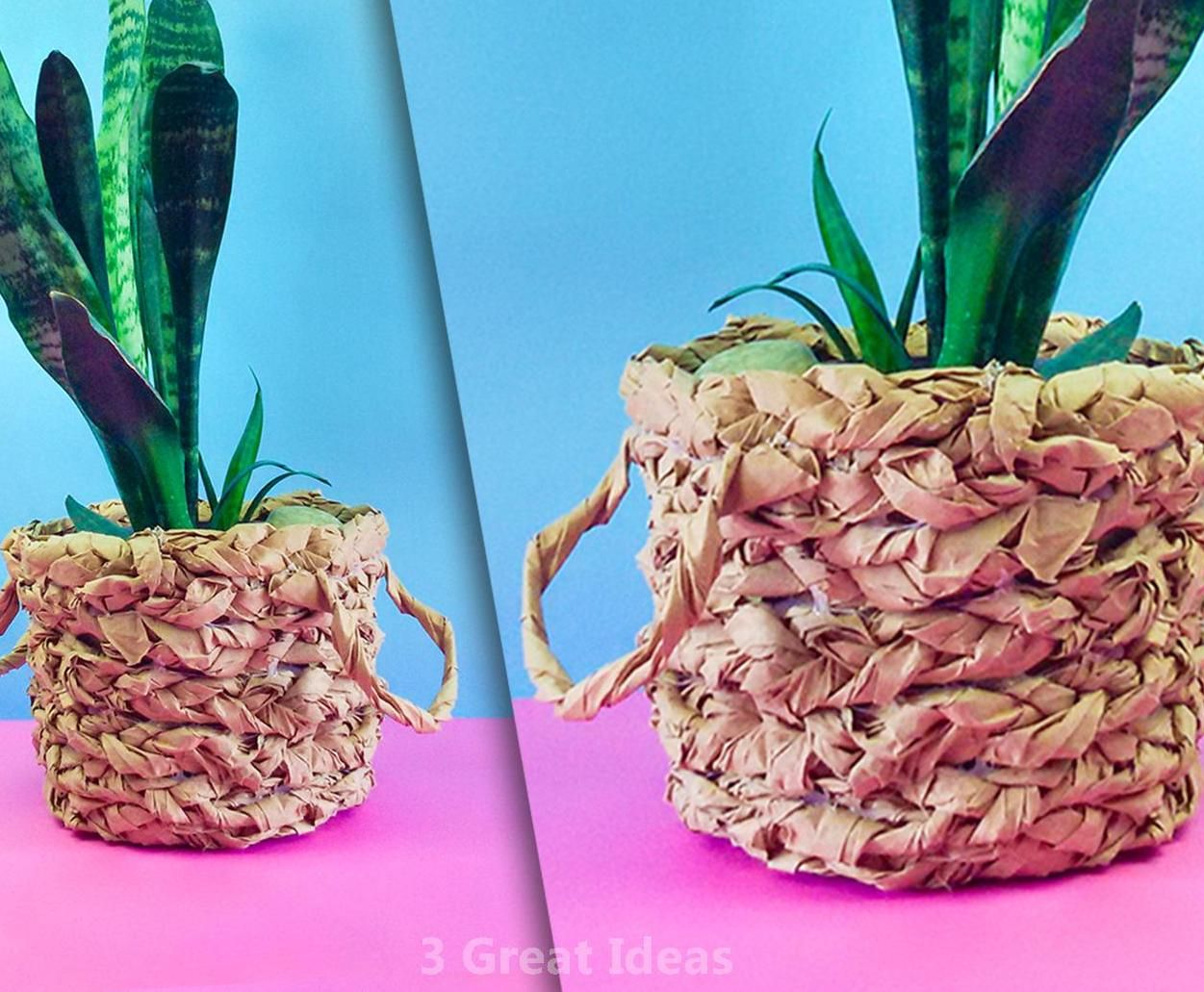 Diy Kraft Paper Basket