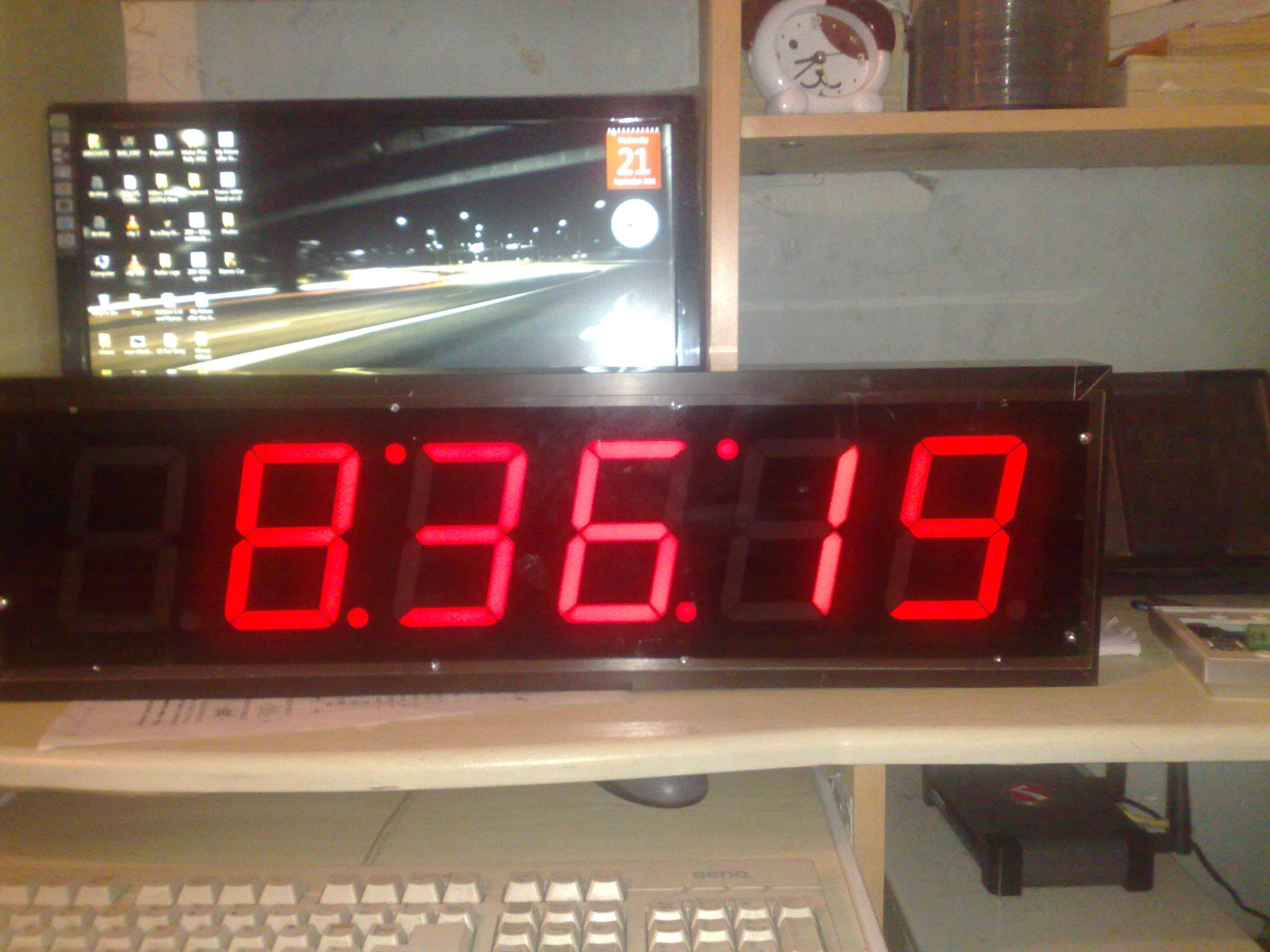 Big 6 Digits Seven Segment Digital Clock