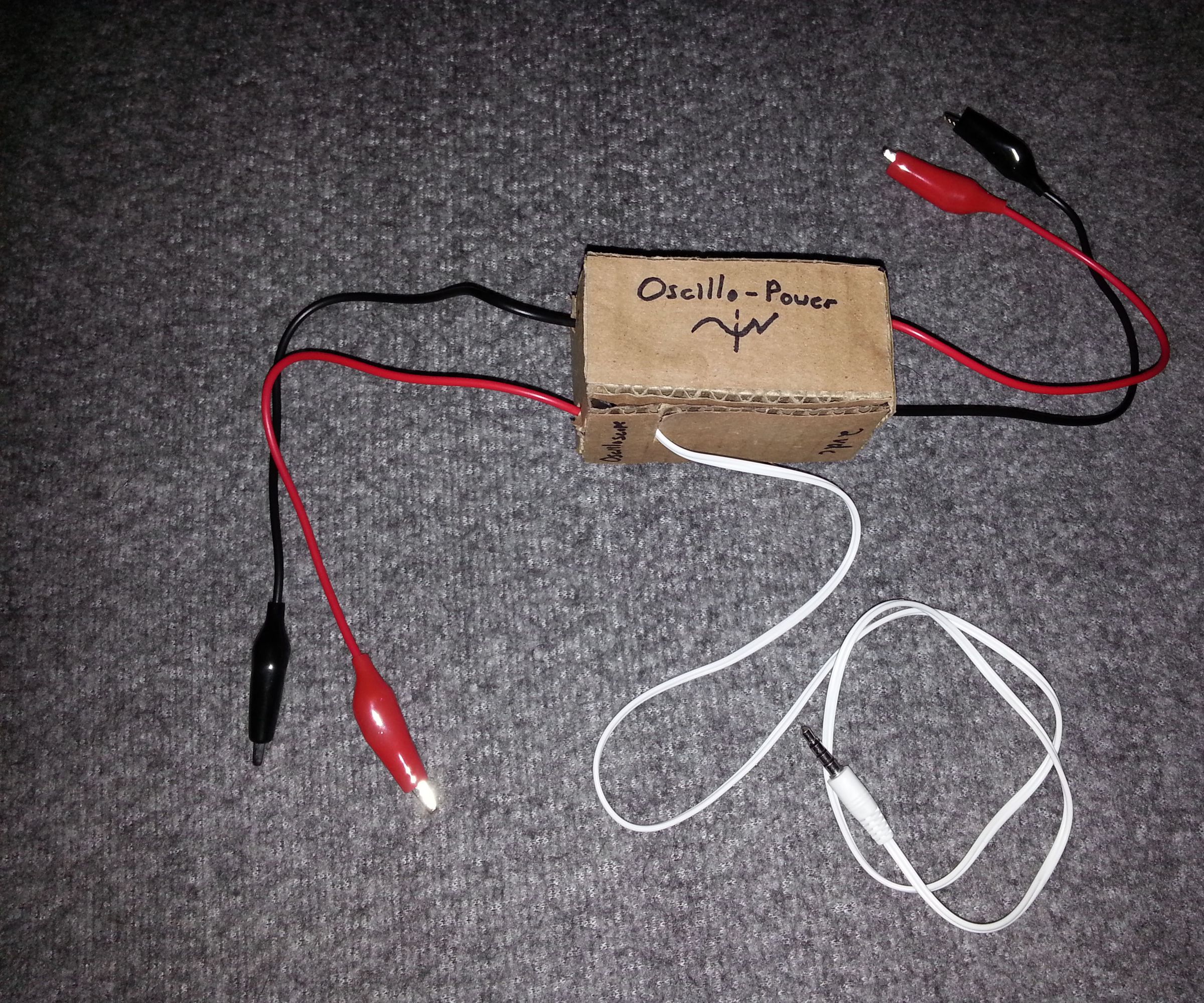 Oscillo-Power: Audio Jack Oscilloscope/Power Supply for Smart phones or other Devices