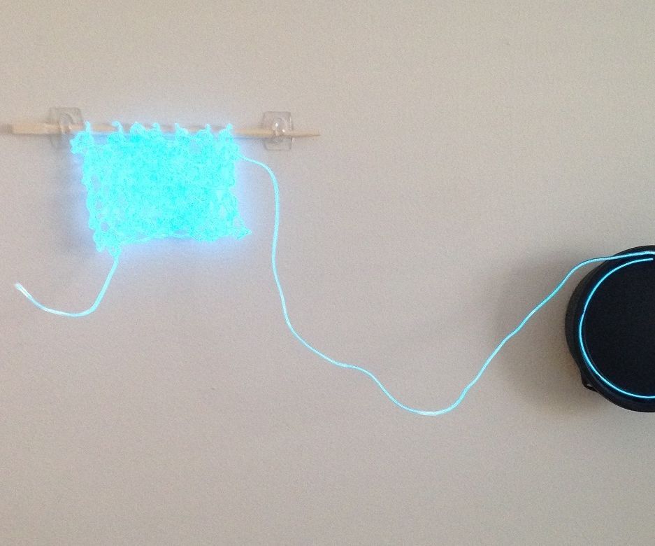 Glowing Knitted Wall Art