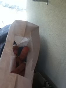 Cut a Hole in the Paper Bag